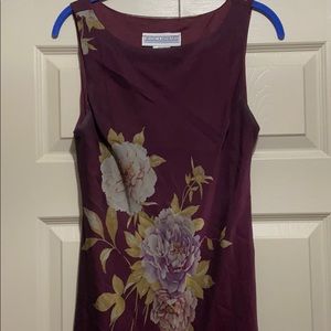 Sleeveless size 12 Wine color Long Dress